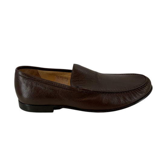 Bally Canisio Brown Grained Leather Loafers