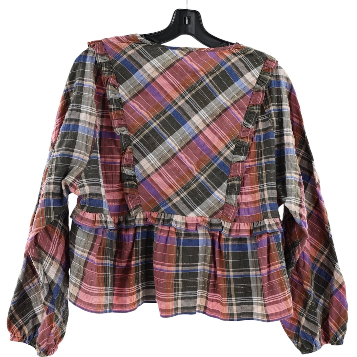 Veronica Beard Katalina Plaid Bib Top