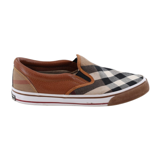 Burberry Nova Check Plaid Slip-On Sneakers
