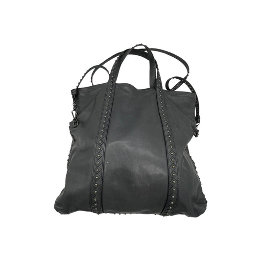 Bottega Veneta Black Leather and Studded Tote Bag