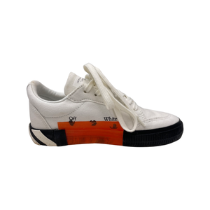 Off-White White and Red Low Top Sneakers